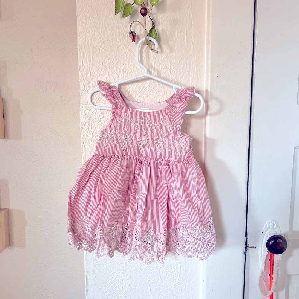 Cute pink and white baby dress